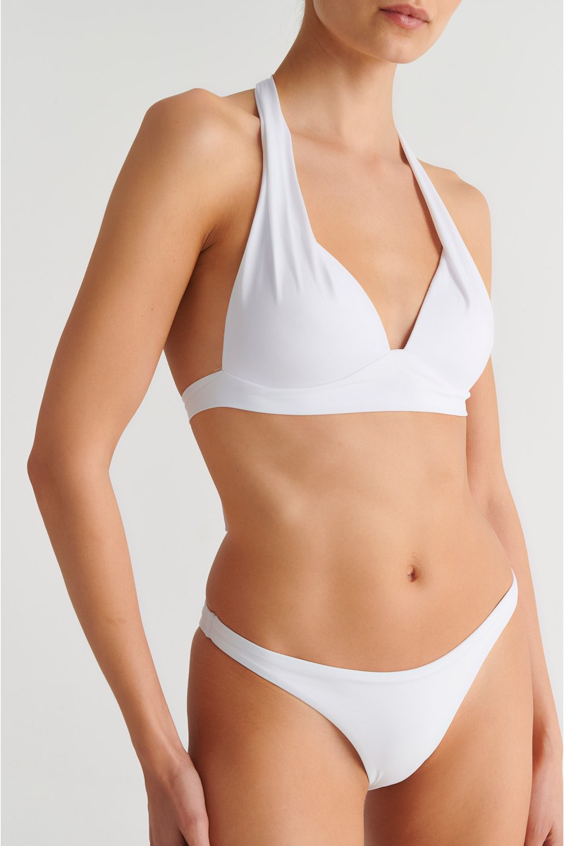 RECYCLED UNDERWIRED TRIANGLE SWIMWEAR BIKINI TOP-26801001-100