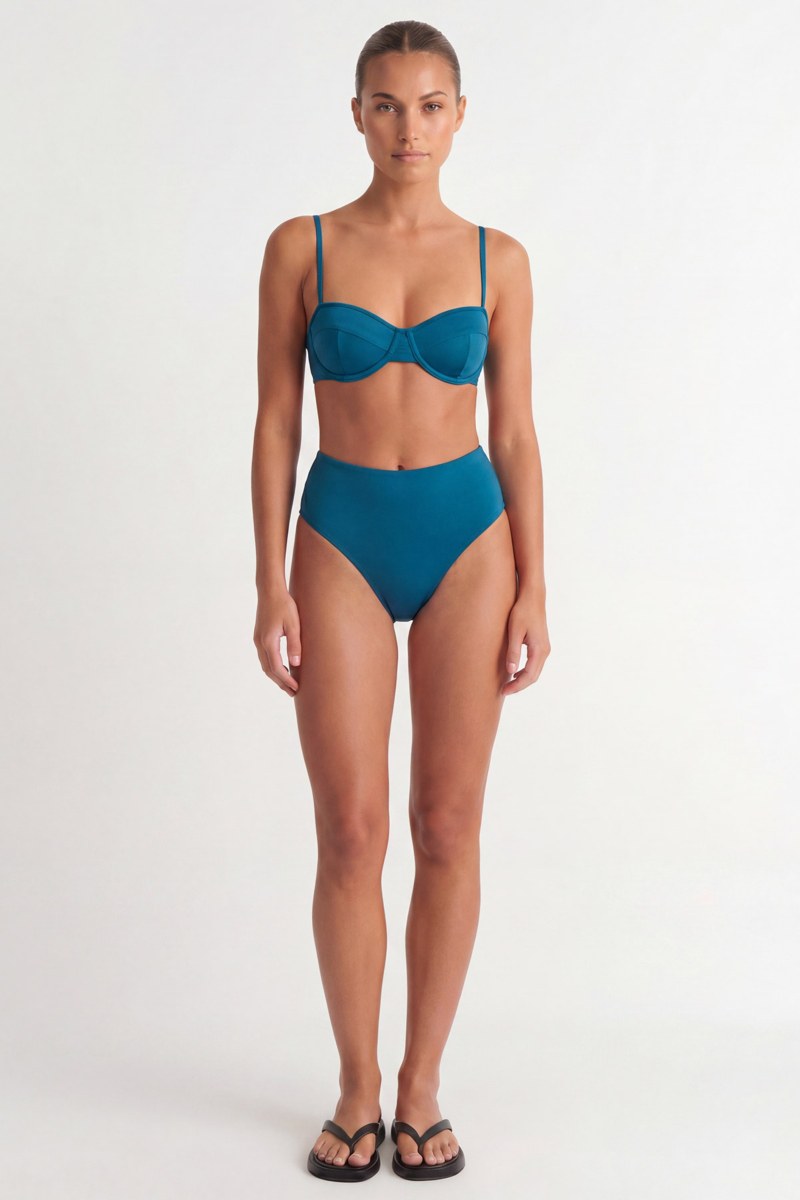 RECYCLED UNDERWIRE SWIMWEAR BIKINI TOP-26801004-414
