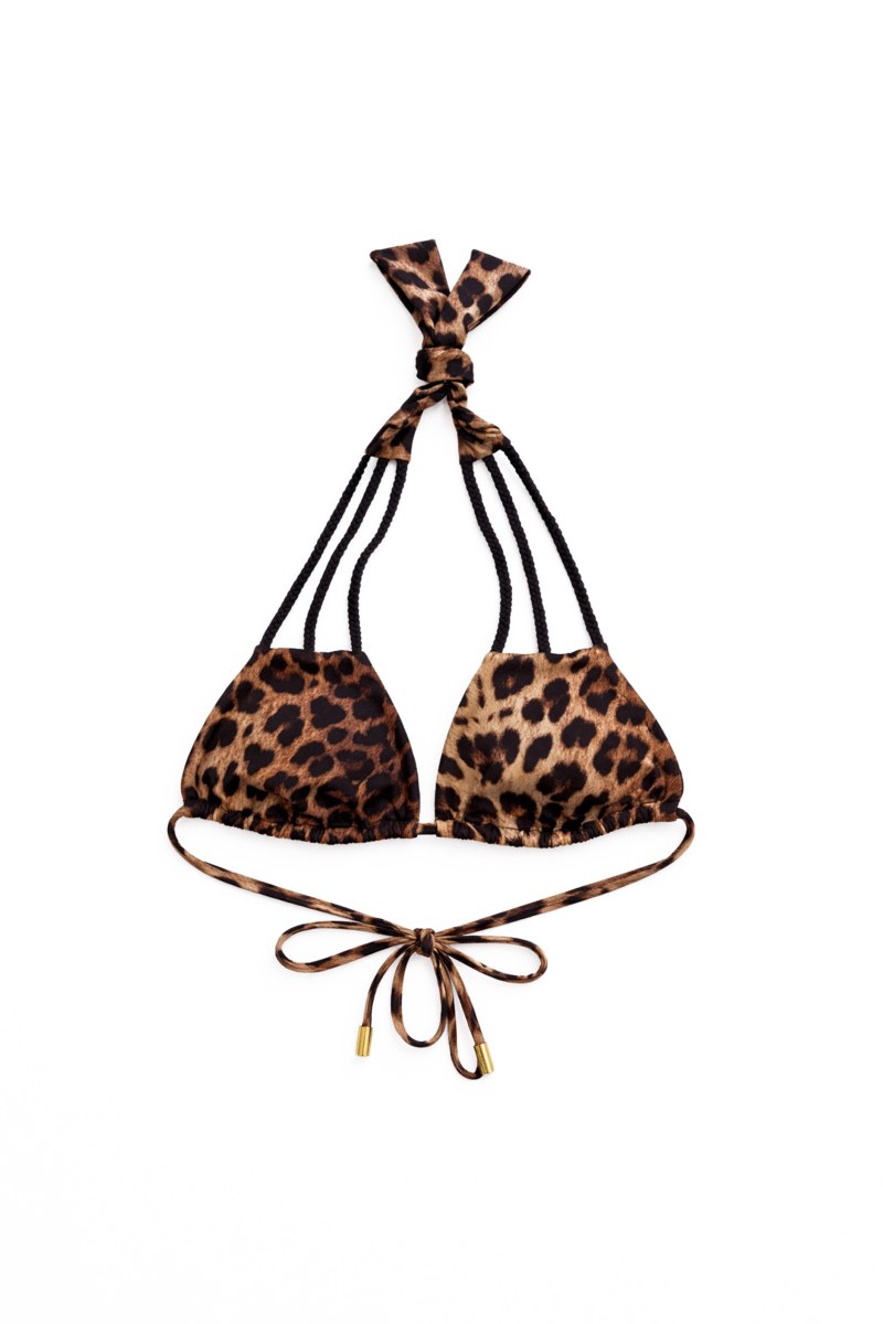 LEOPARD PRINTED TRIANGLE BIKINI TOP-26801015-331