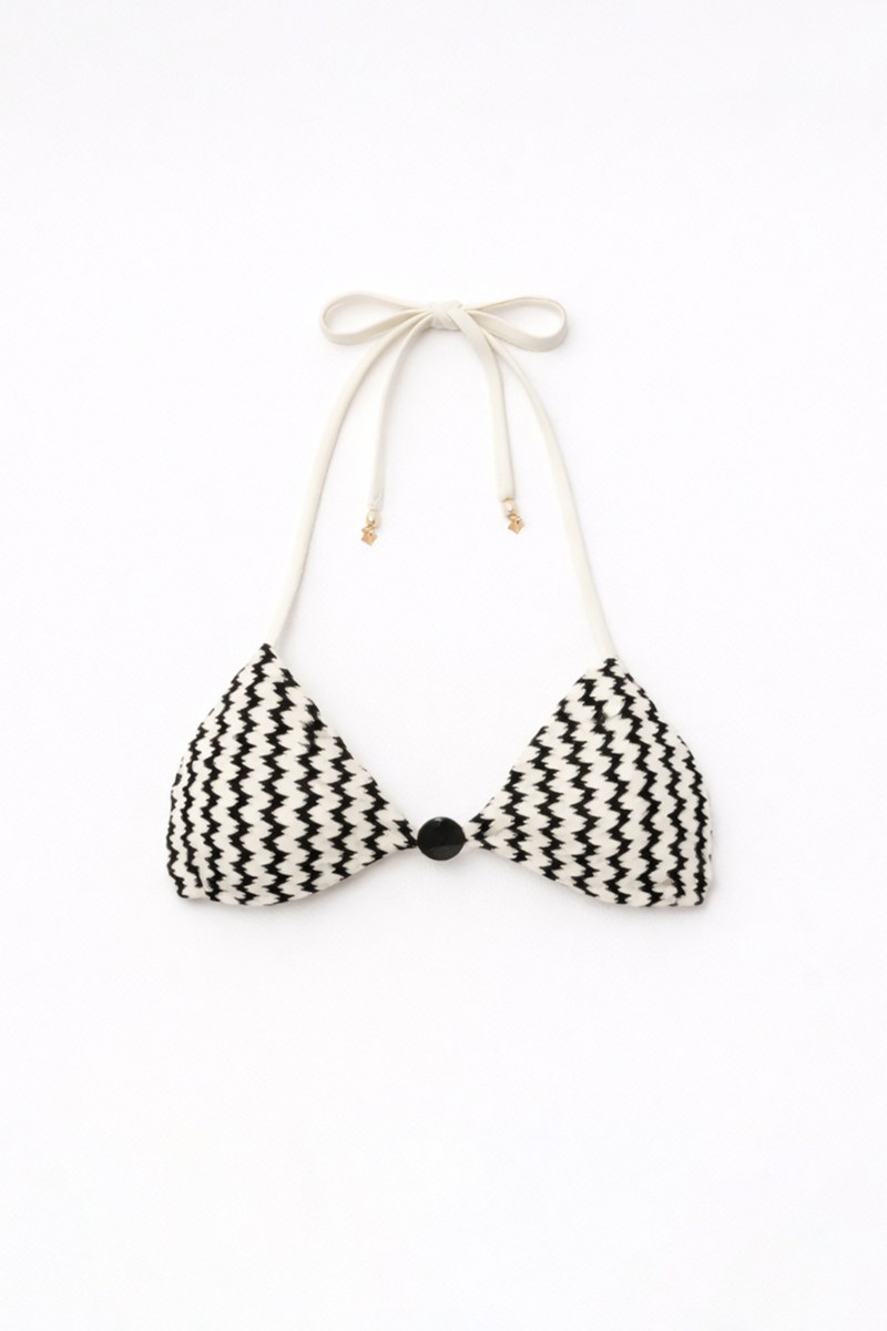CROCHET TRIANGLE BIKINI TOP-26801025-999