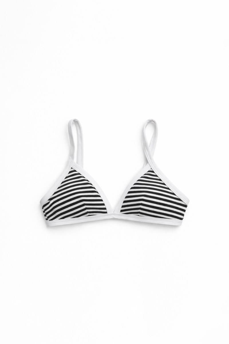 STRIPED TRIANGLE SWIMWEAR BIKINI TOP-26801026-102