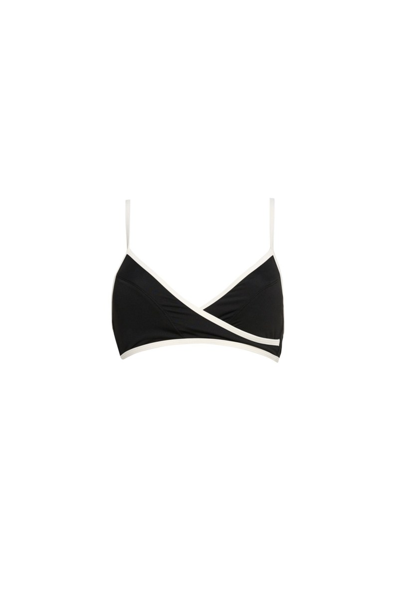 TWO-TONE STYLED TRIANGLE SWIMWEAR BIKINI TOP-26801029-110