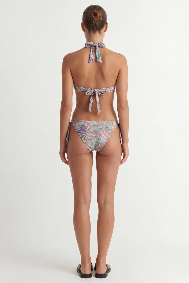 MULTICOLOR PRINTED TRIANGLE BIKINI TOP IN CUP D-26801041D-937