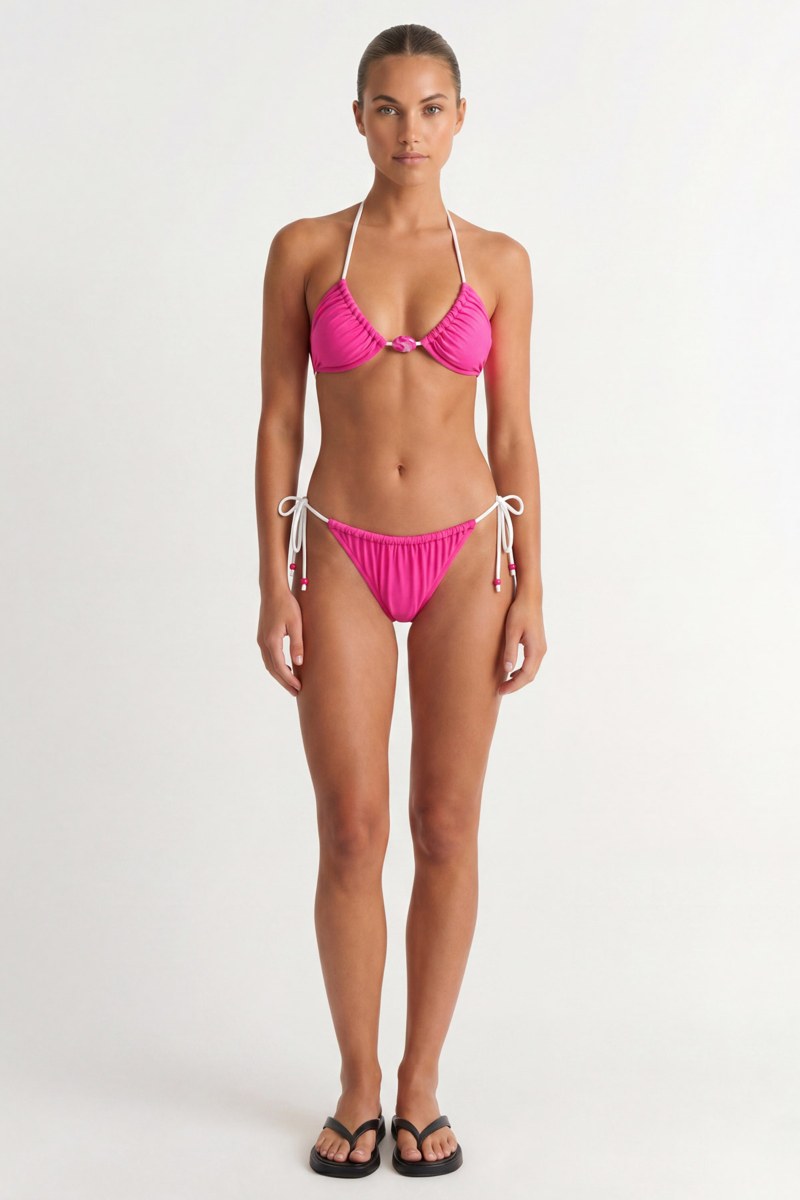 MONOCHROME TRIANGLE SWIMWEAR BIKINI TOP-26801043-713