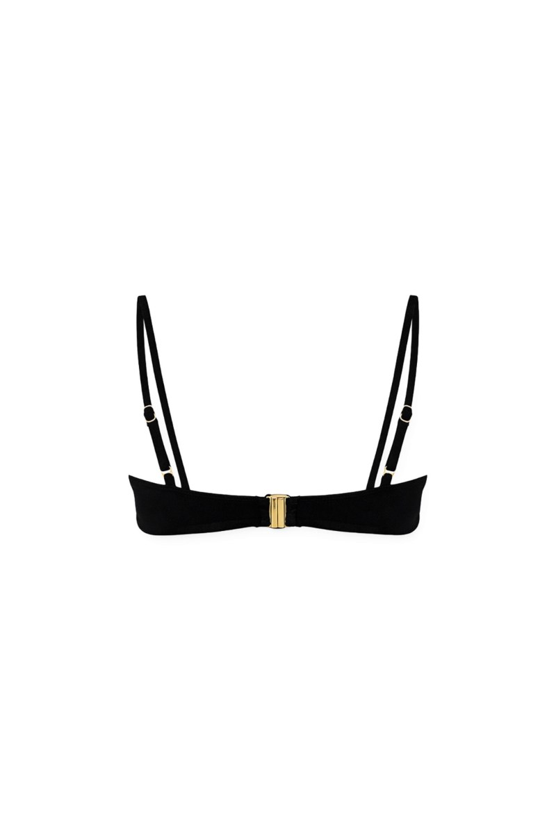 FAUX PEARL-EMBELLISHED STRAPLESS SWIMWEAR BIKINI TOP-26801046-110