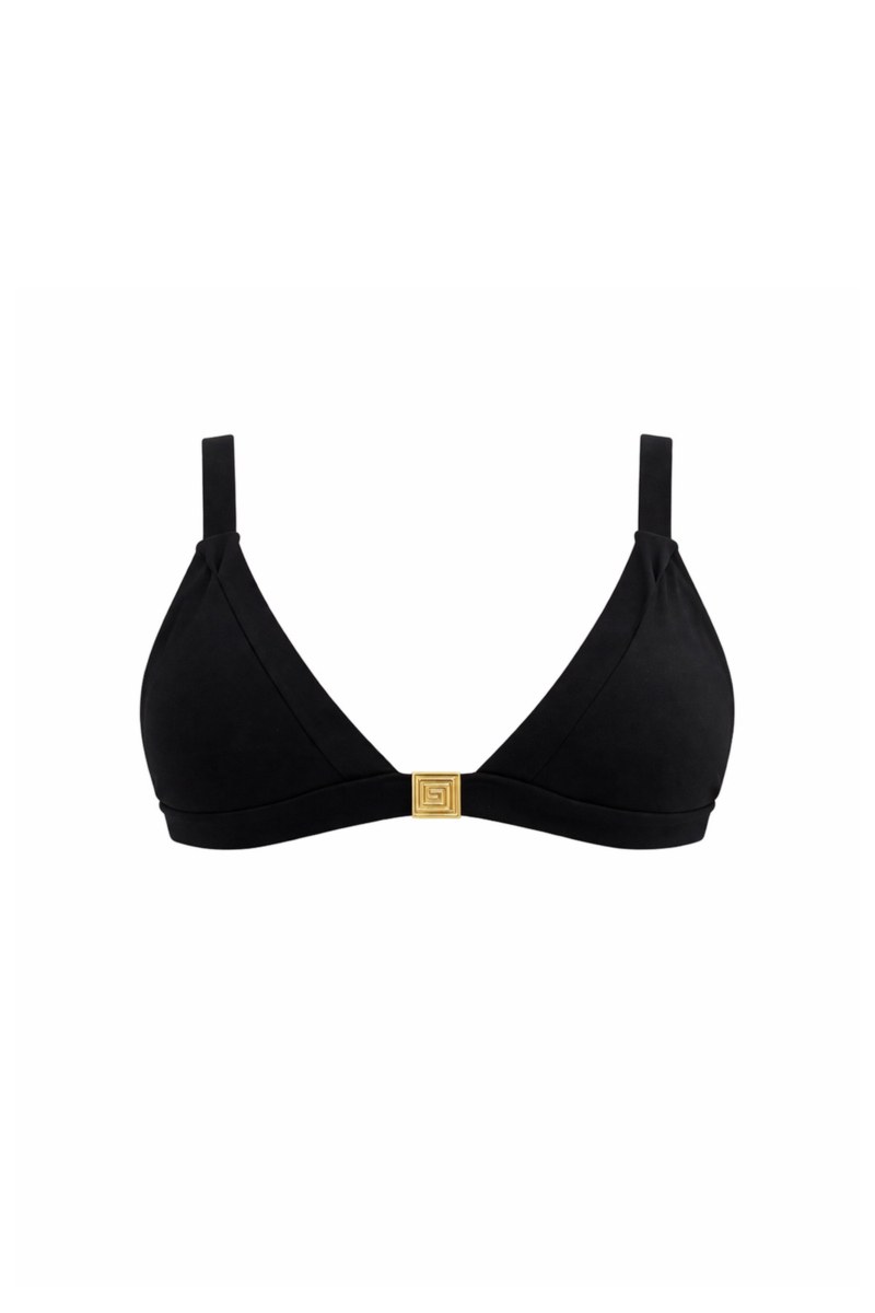 SWIMWEAR TRIANGLE BIKINI TOP WITH METAL ACCESSORY-26801050-110
