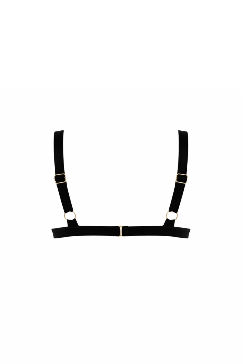 SWIMWEAR TRIANGLE BIKINI TOP WITH METAL ACCESSORY-26801050-110