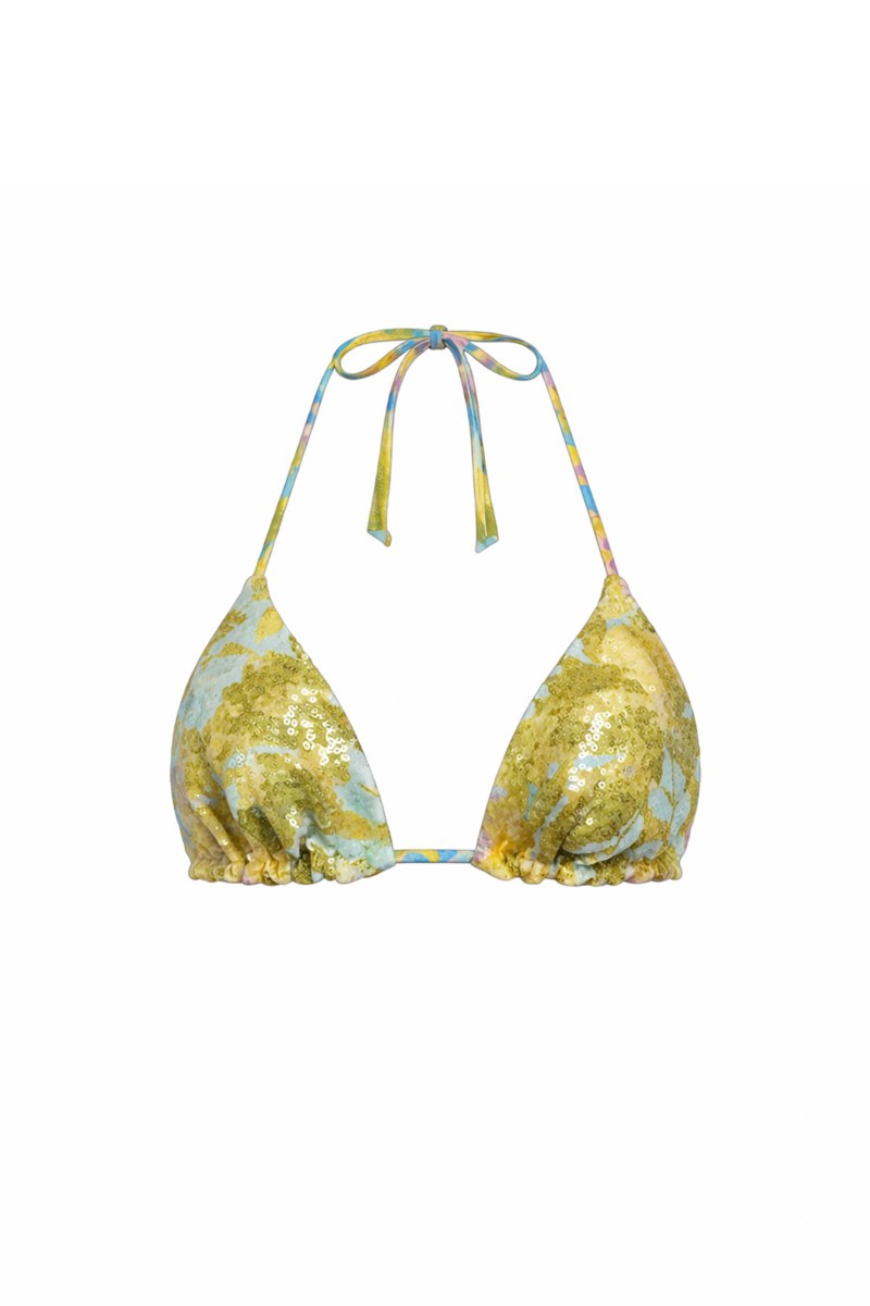 SWIMWEAR TRIANGLE BIKINI TOP WITH SEQUINS-26801074-602