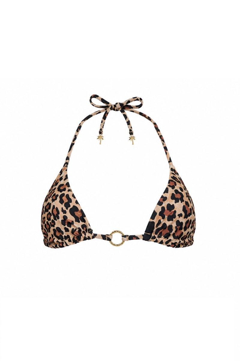 ANIMAL PRINTED TRIANGLE BIKINI TOP-26801100-311