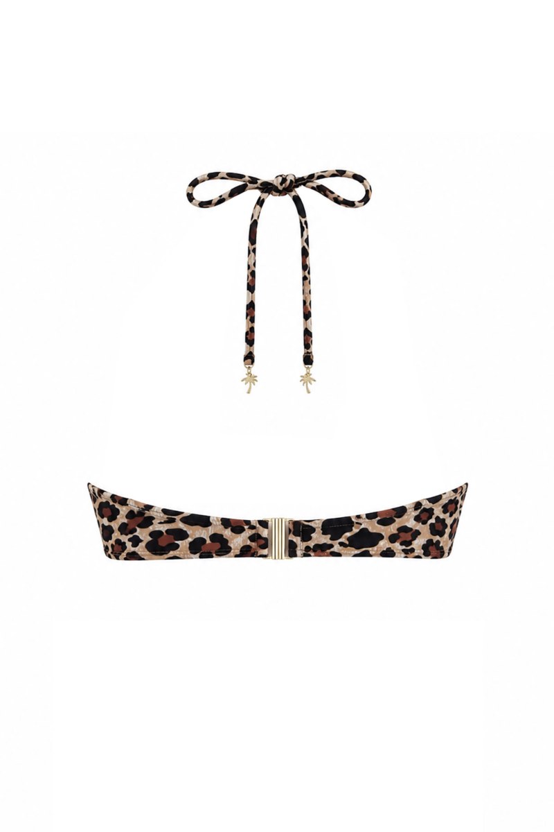 LEOPARD PRINTED STRAPLESS BIKINI TOP-26801101-311