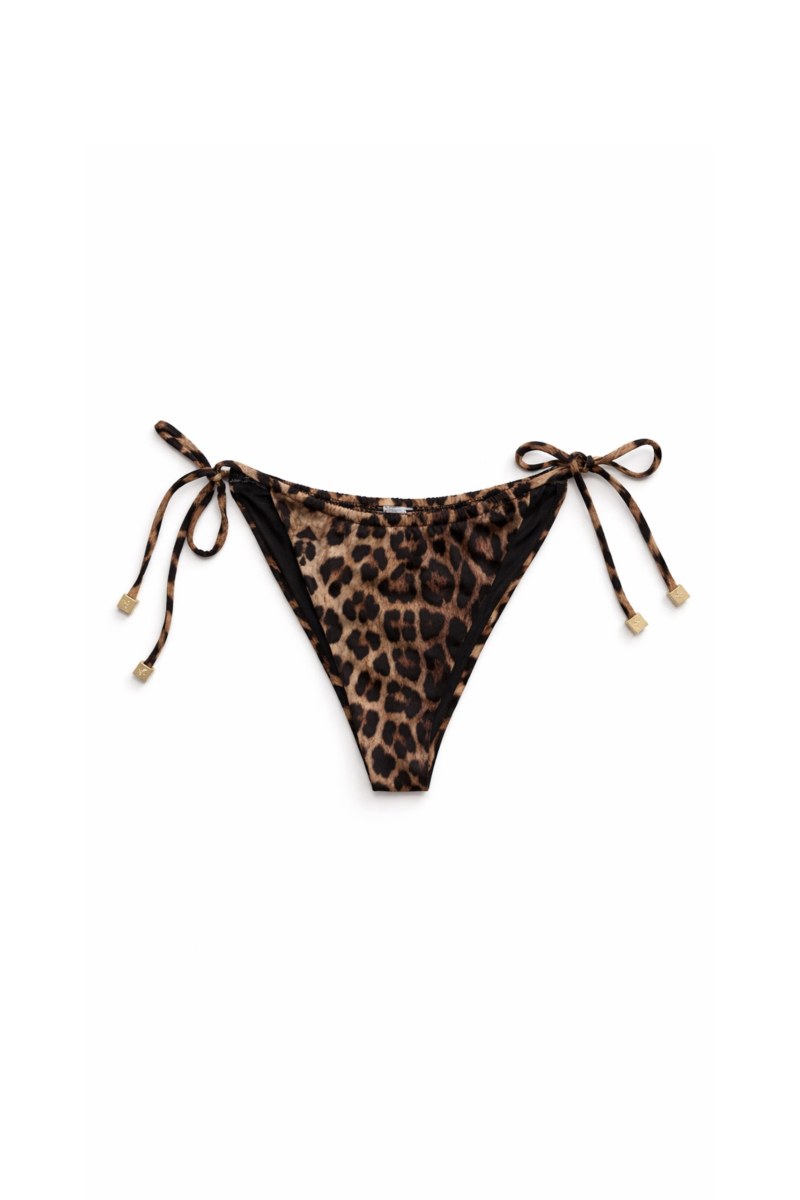 LEOPARD PRINTED BRAZILIAN TIE-SIDE BIKINI BOTTOM-26802001-331