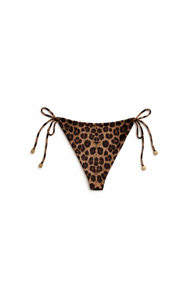 LEOPARD PRINTED BRAZILIAN TIE-SIDE BIKINI BOTTOM-26802001-331