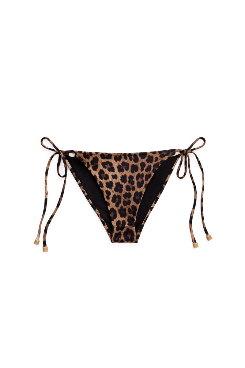 LEOPARD PRINTED TIE-SIDE BIKINI BOTTOM-26802004-331