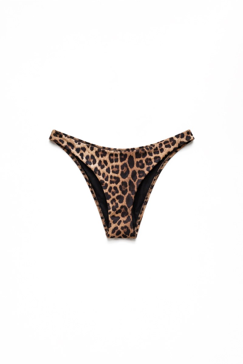 LEOPARD PRINTED BRAZILIAN SWIMWEAR BIKINI SLIP-26802012-331