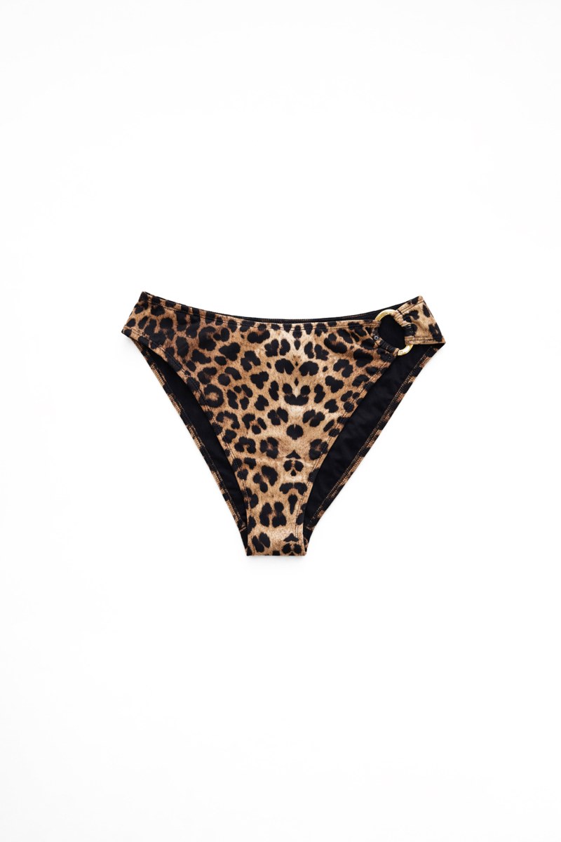 LEOPARD PRINTED BIKINI BOTTOM WITH METAL ACCESSORY-26802014-331