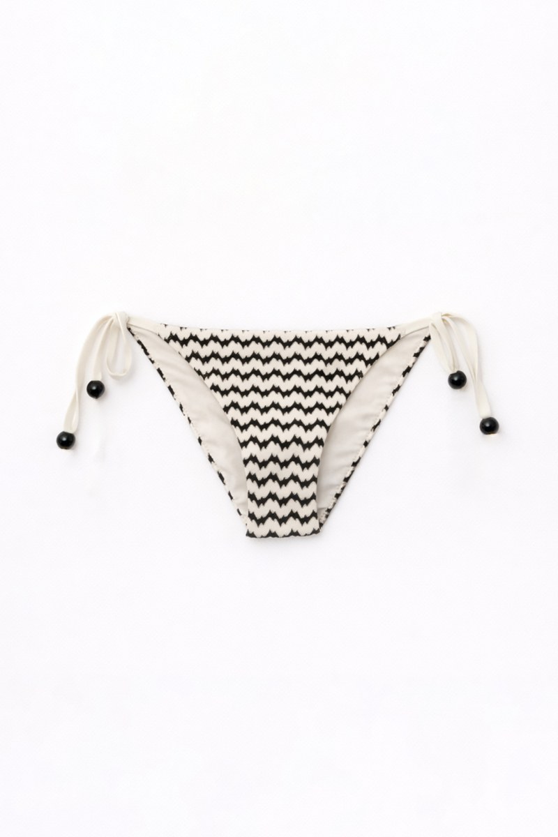 CROCHET SWIMWEAR TIE-SIDE BIKINI SLIP-26802025-999