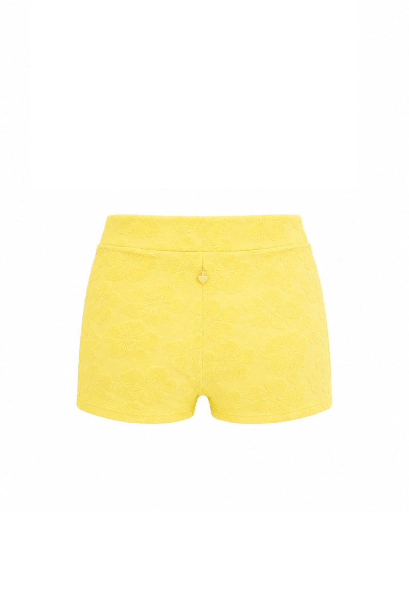 HIGH WAISTED TEXTURED SHORTS BIKINI BOTTOM-26802031-602