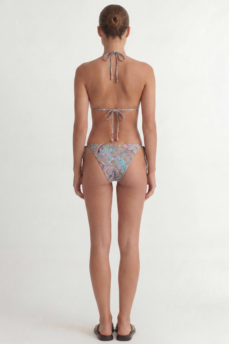 TIE-SIDE MULTICOLOR PRINTED SWIMWEAR BIKINI SLIP-26802049-937