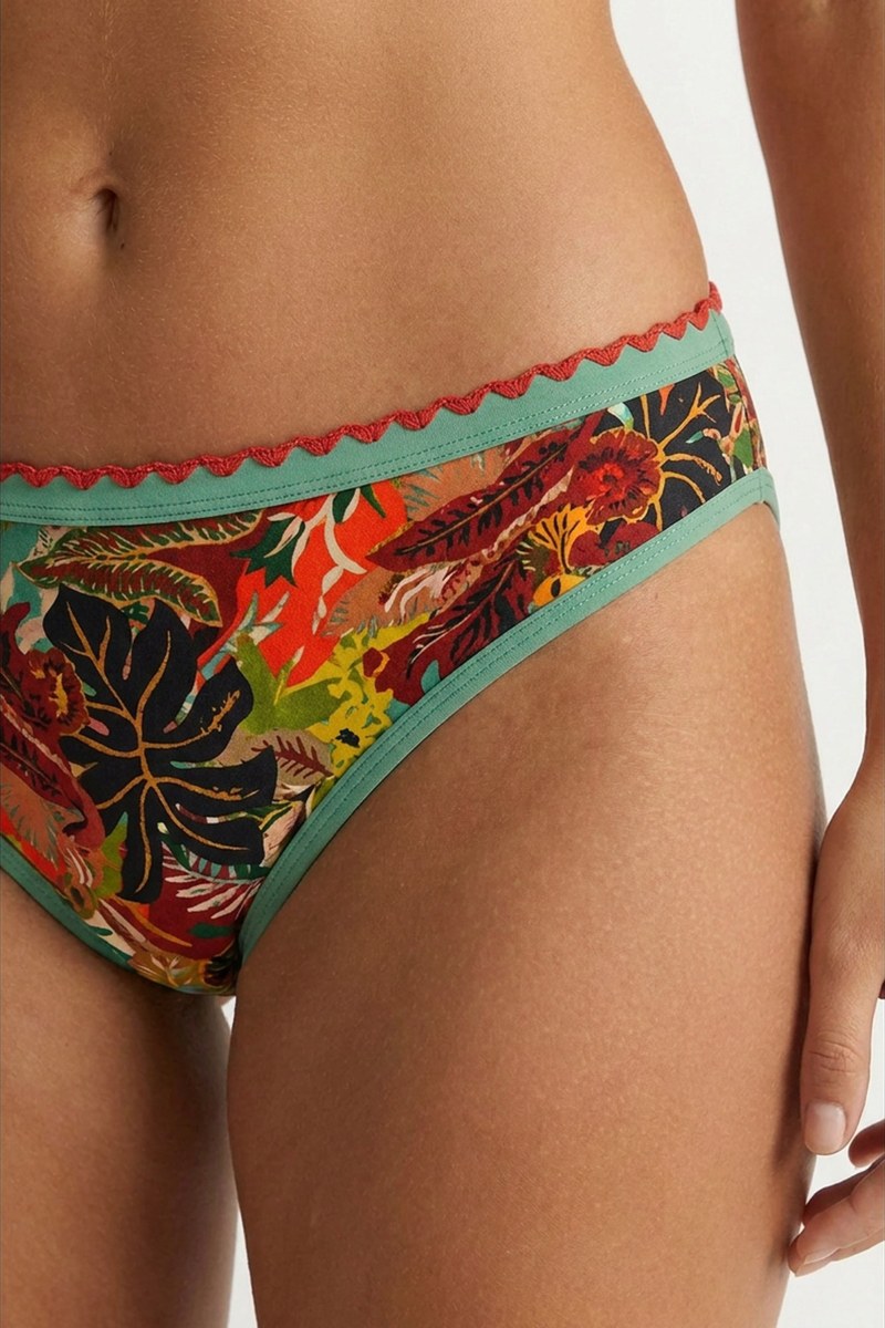 FLORAL PRINTED HIPSTER SWIMWEAR BIKINI BRIEF-26802115-847
