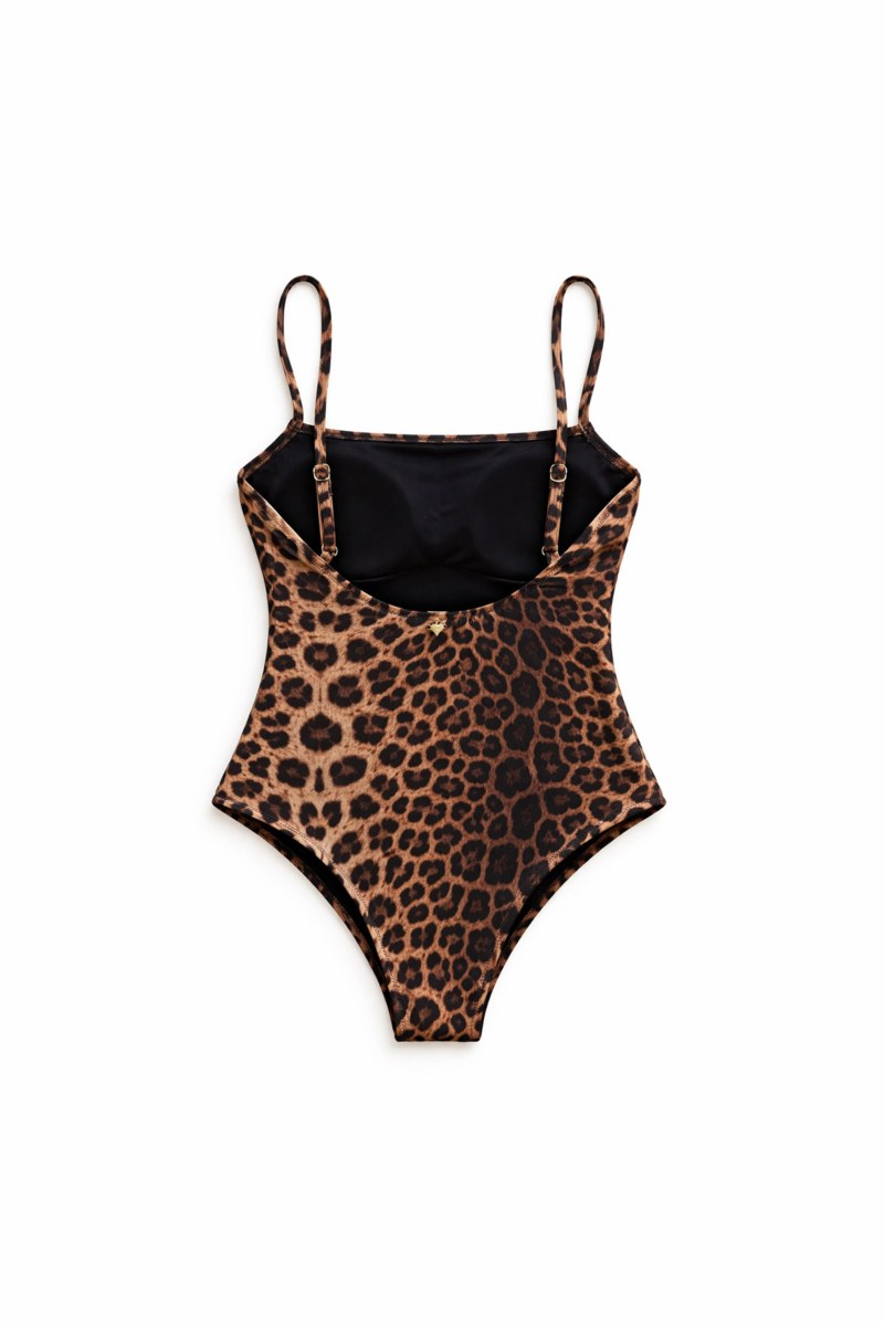 LEOPARD PRINTED BRAZILIAN ONEPIECE SWIMSUIT WITH OPEN BACK-26804006-331