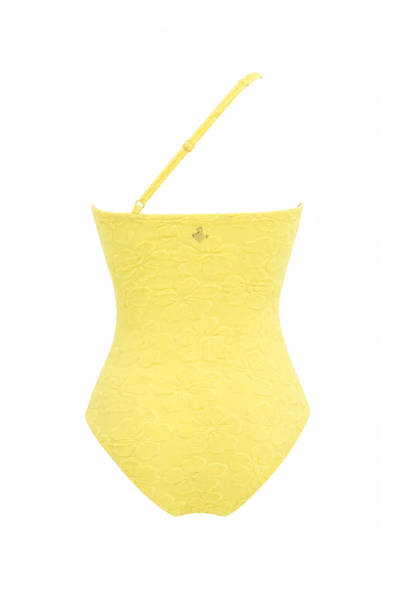 TEXTURED ONE SHOULDER ONEPIECE SWIMSUIT-26804030-602