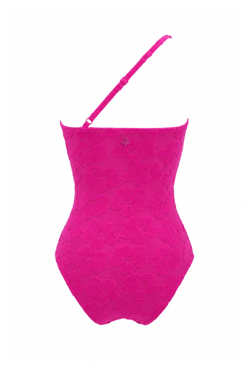 TEXTURED ONE SHOULDER ONEPIECE SWIMSUIT-26804030-717