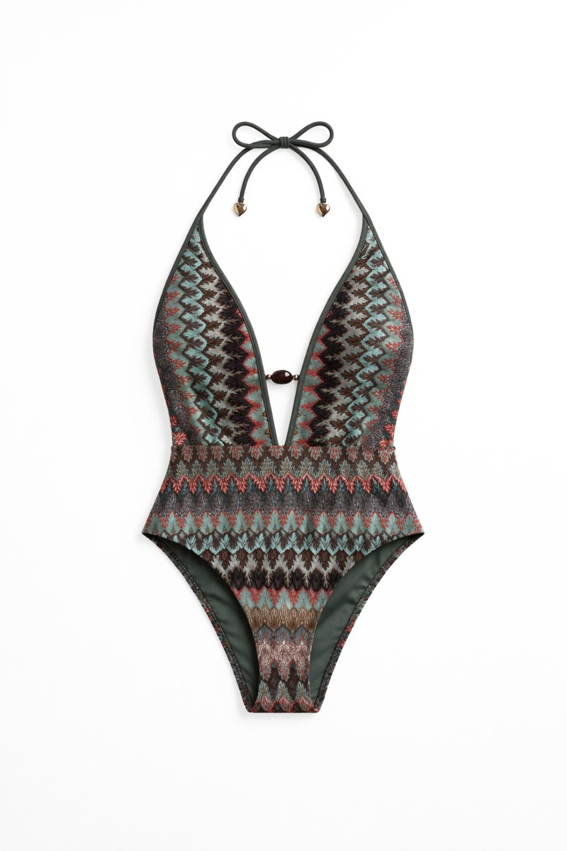 'V' PLUNGED CROCHET ONEPIECE SWIMSUIT-26804037-908