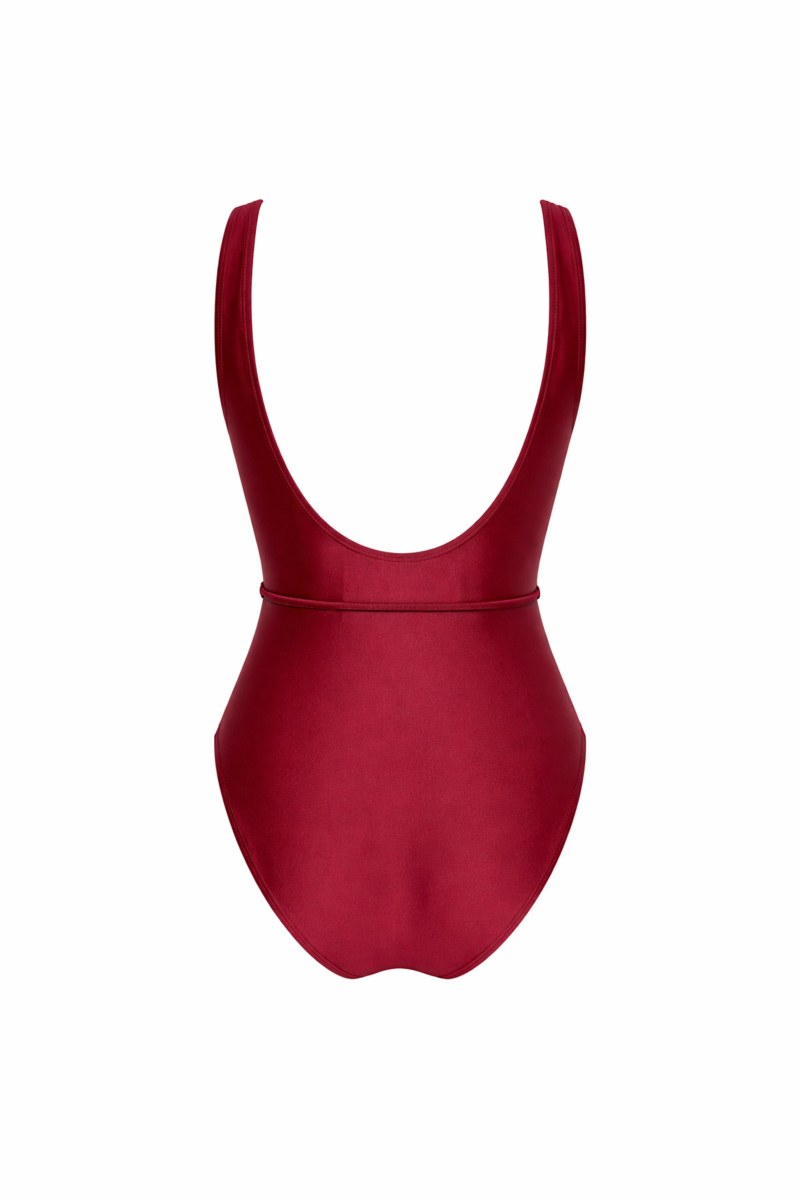 ONEPIECE SWIMSUIT WITH WAIST TIE DETAIL-26804039-927