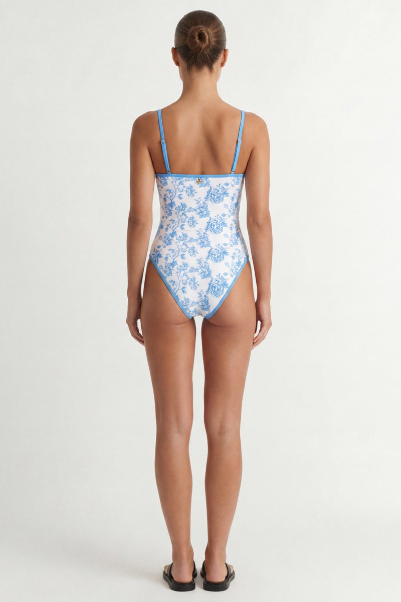 FLORAL PRINTED ONEPIECE SWIMSUIT WITH CUT-OUT DETAIL-26804075-420