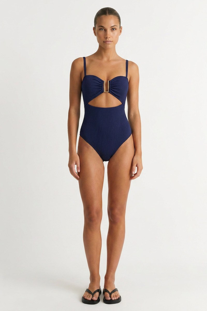 ONEPIECE STRAPLESS SWIMSUIT WITH METALLIC ACCESSORY-26804085-425