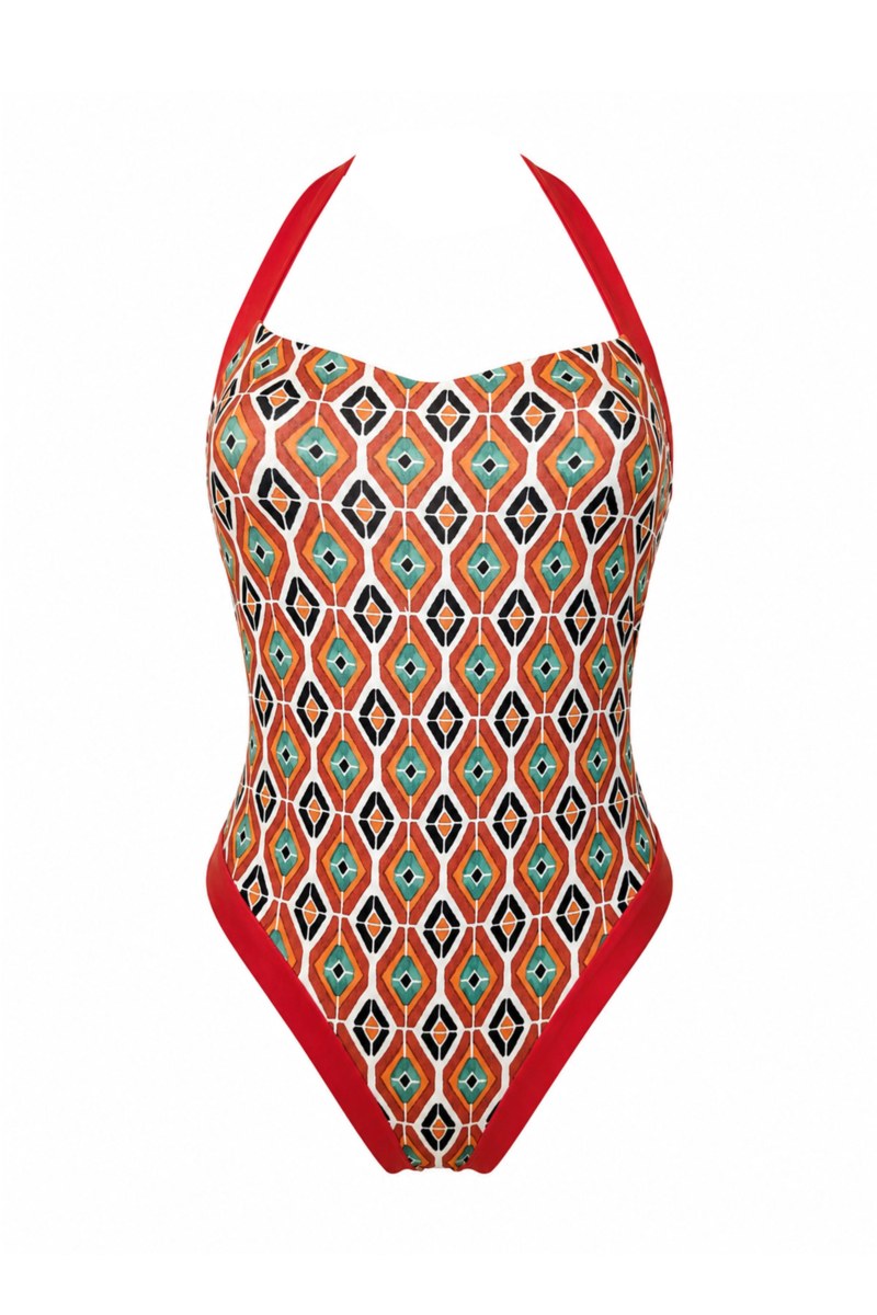 PRINTED ONEPIECE WITH OPEN BACK-26804112-867