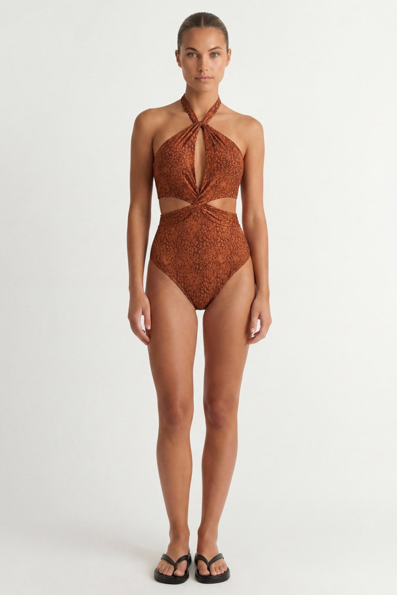 HALTERNECK ONEPIECE SWIMSUIT WITH CUT-OUTS-26804120-615