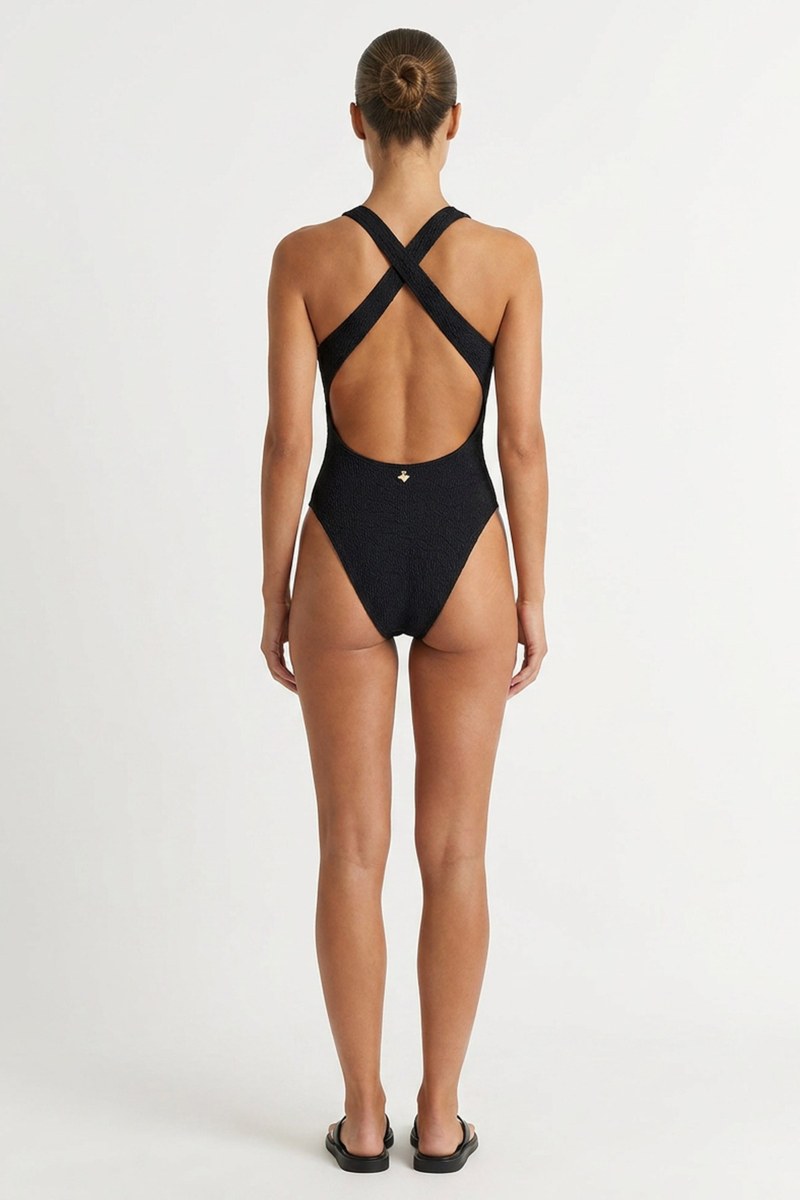 CRINKLED ONEPIECE SWIMSUIT WITH CROSSED STRAPS-26804138-110