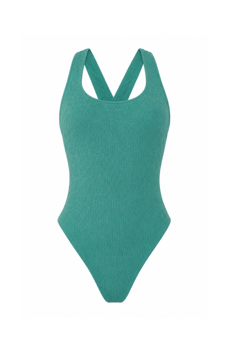 CRINKLED ONEPIECE SWIMSUIT WITH CROSSED STRAPS-26804138-516