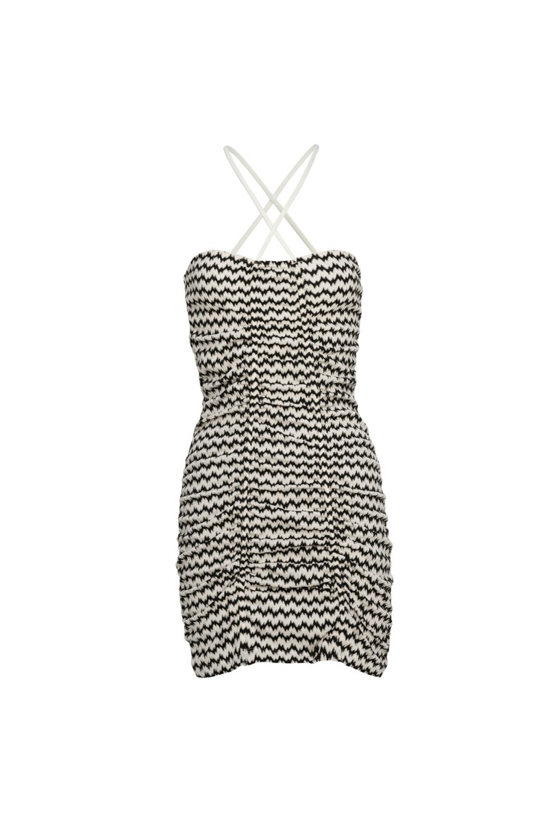 CROCHET MINI DRESS WITH CROSSED STRAPS-26805025-999
