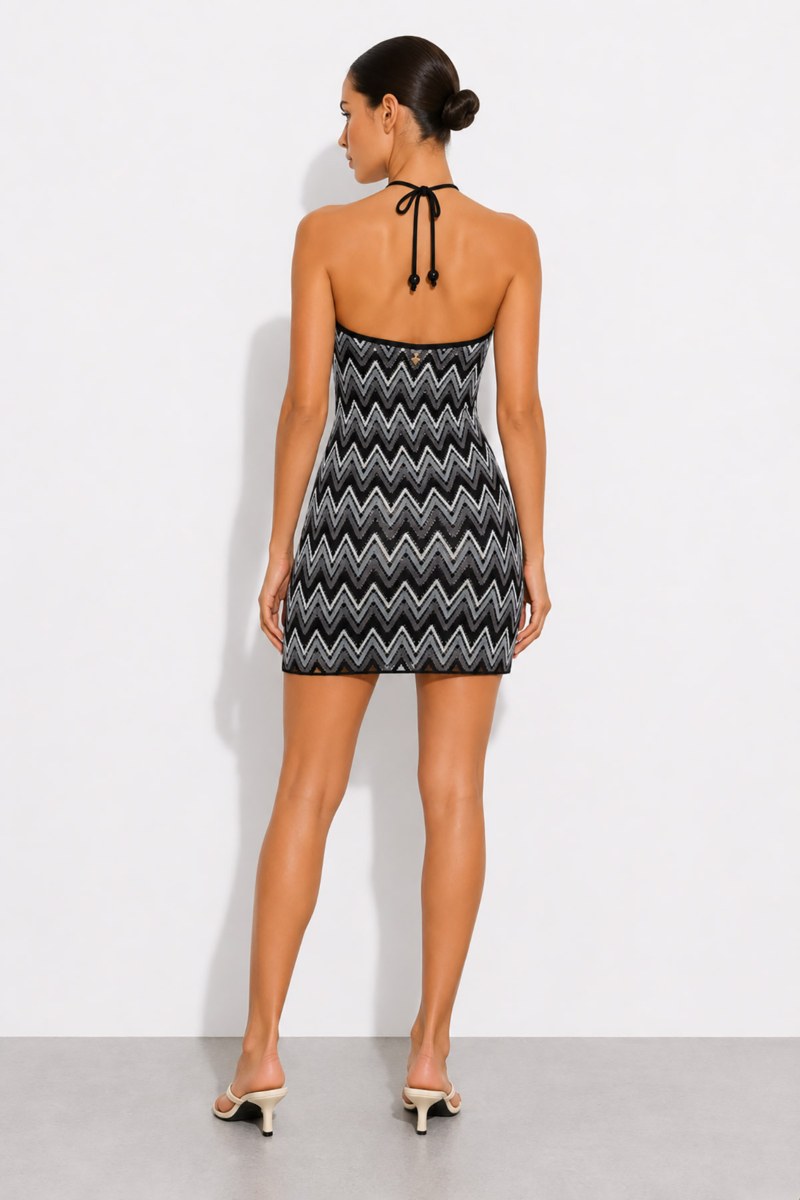 CROCHET MINI DRESS WITH OPEN BACK-26805045-203