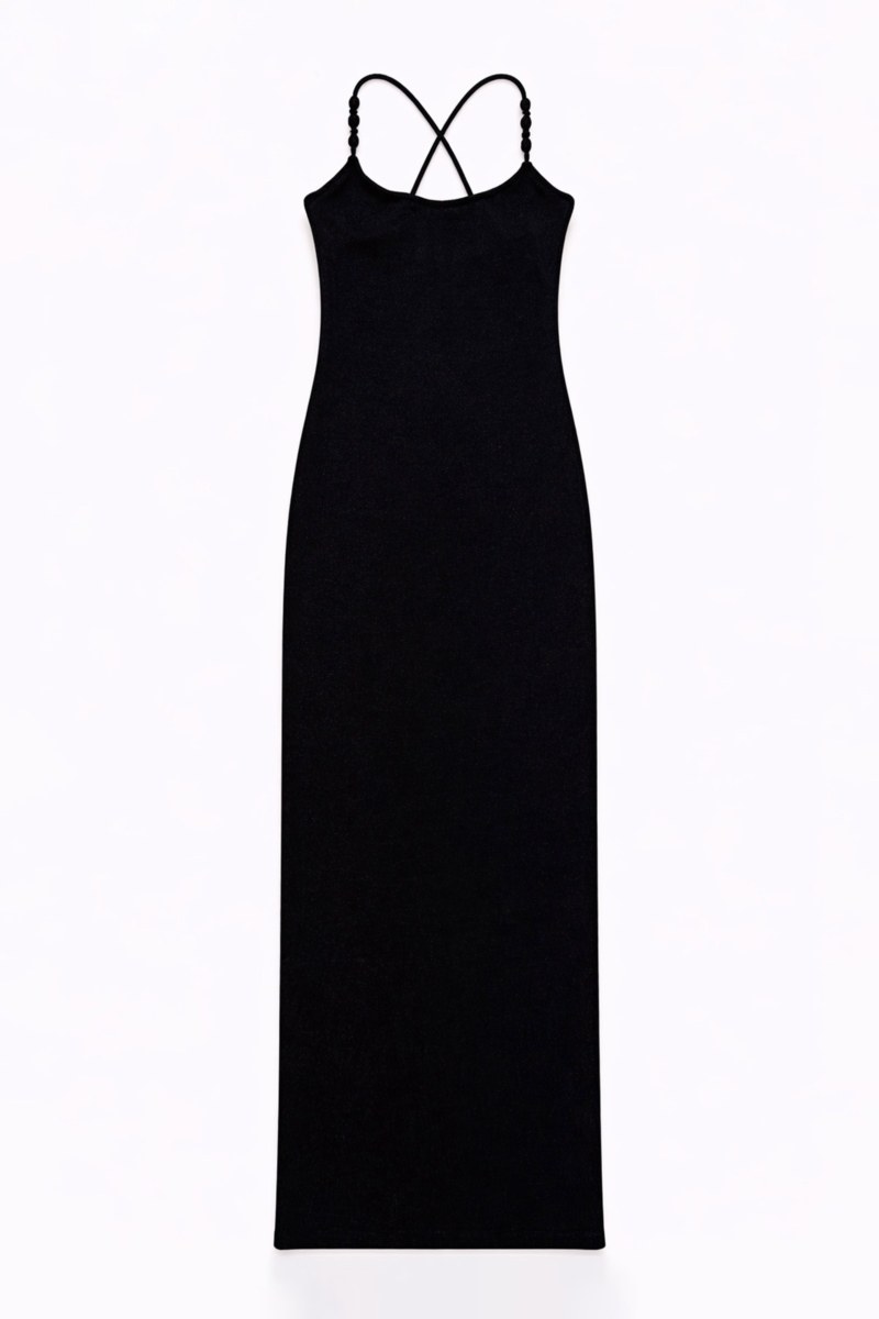 MAXI DRESS WITH STRAPPY CROSSED BACK-26805105-110