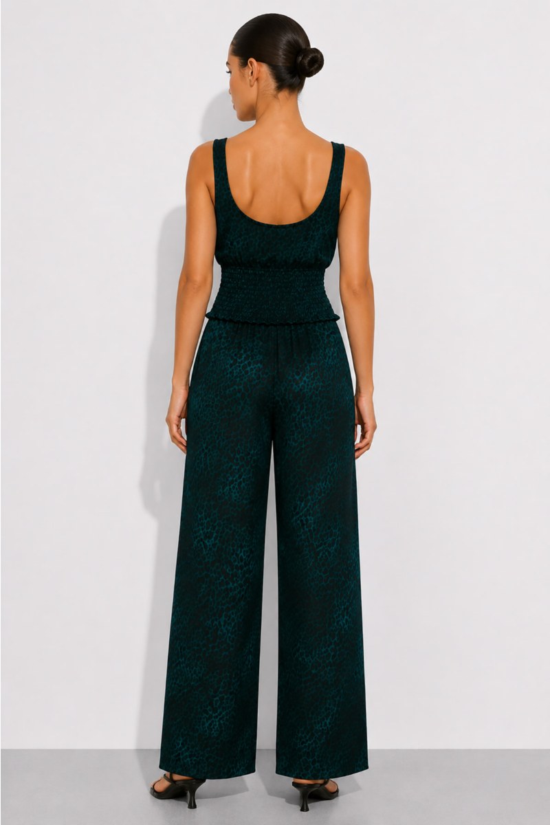 SEMI-SHEER HIGH-WAISTED WIDE LEG LEOPARD PRINTED PANTS-26807033-403