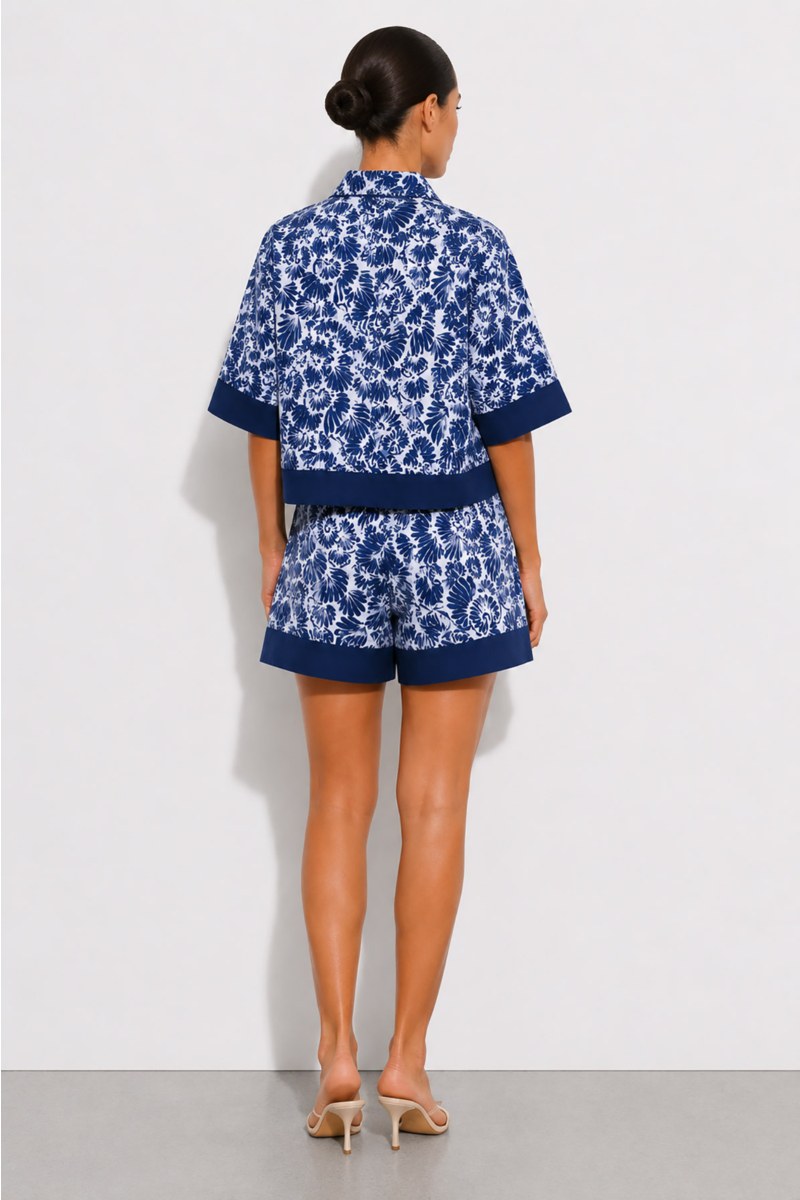 PRINTED HIGH WAISTED SHORTS-26808083-425