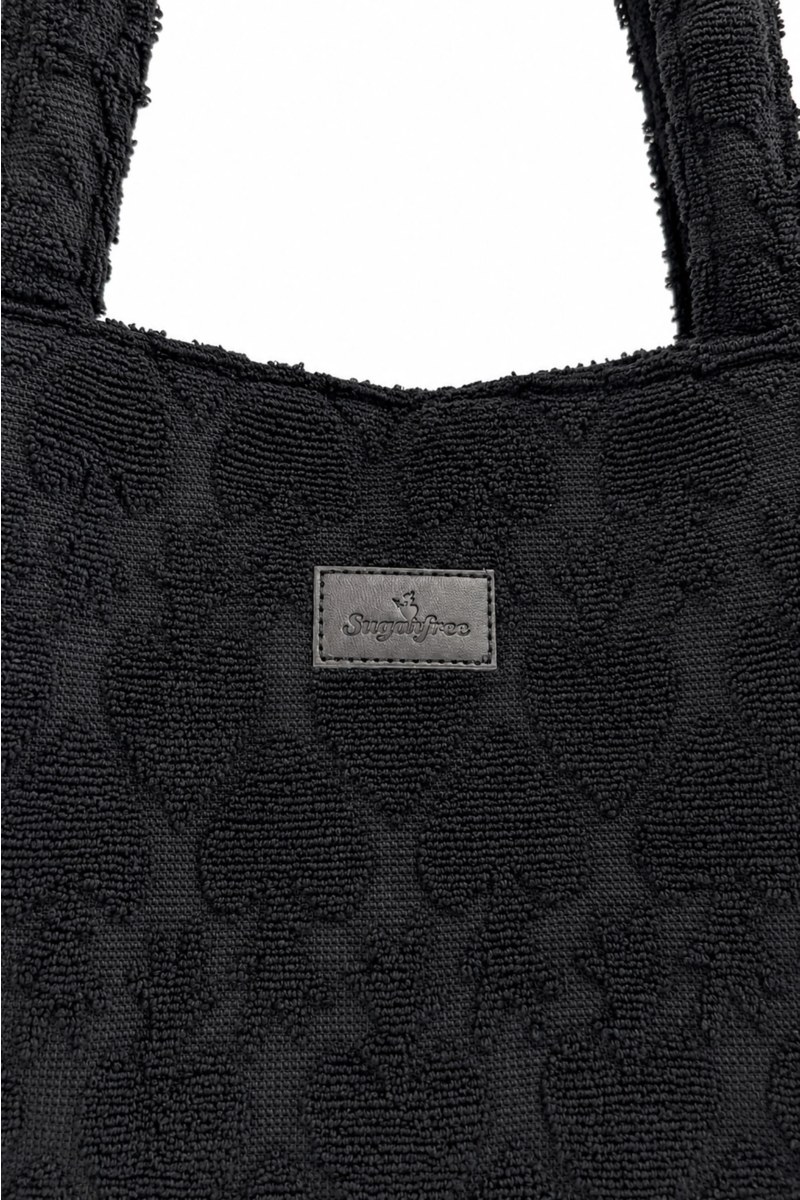 TERRY TOTE BEACH BAG WITH EMBOSSED DESIGNS-26809070-110