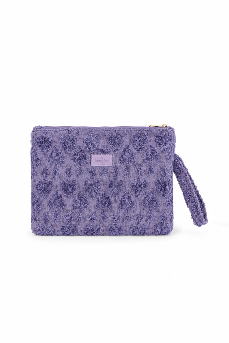 TERRY POUCH/COSMETIC CASE WITH EMBOSSED DESIGNS-26809071-801