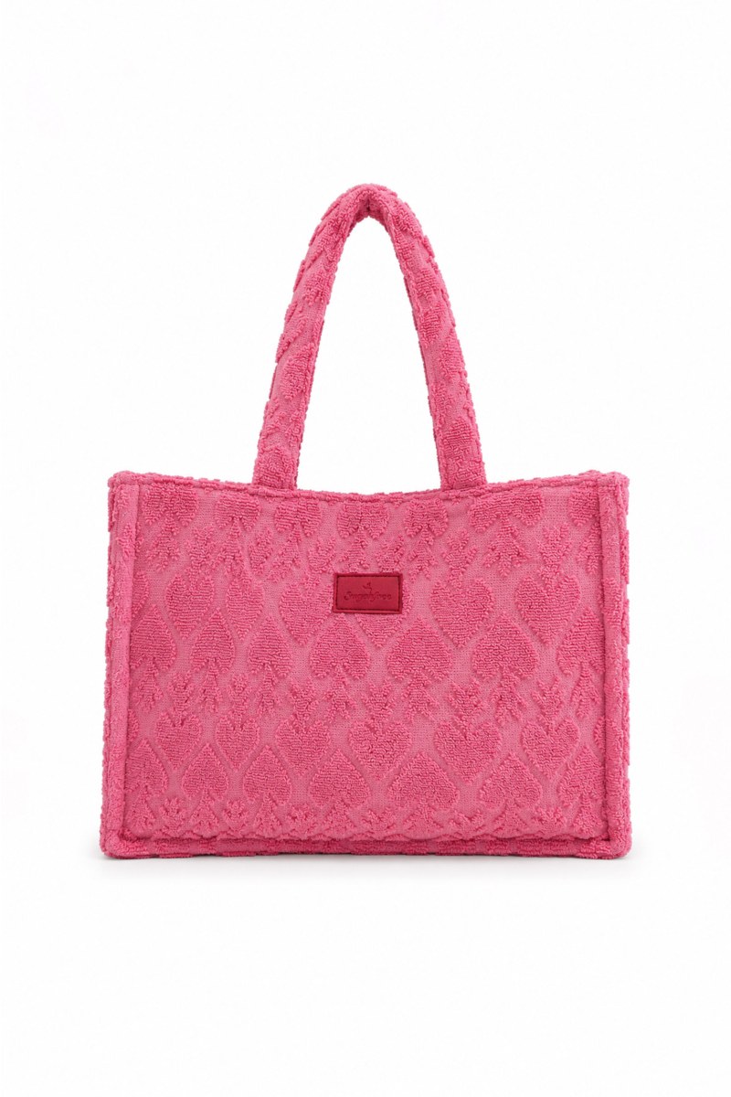MINI TERRY TOTE BAG WITH EMBOSSED DESIGNS-26809073-727