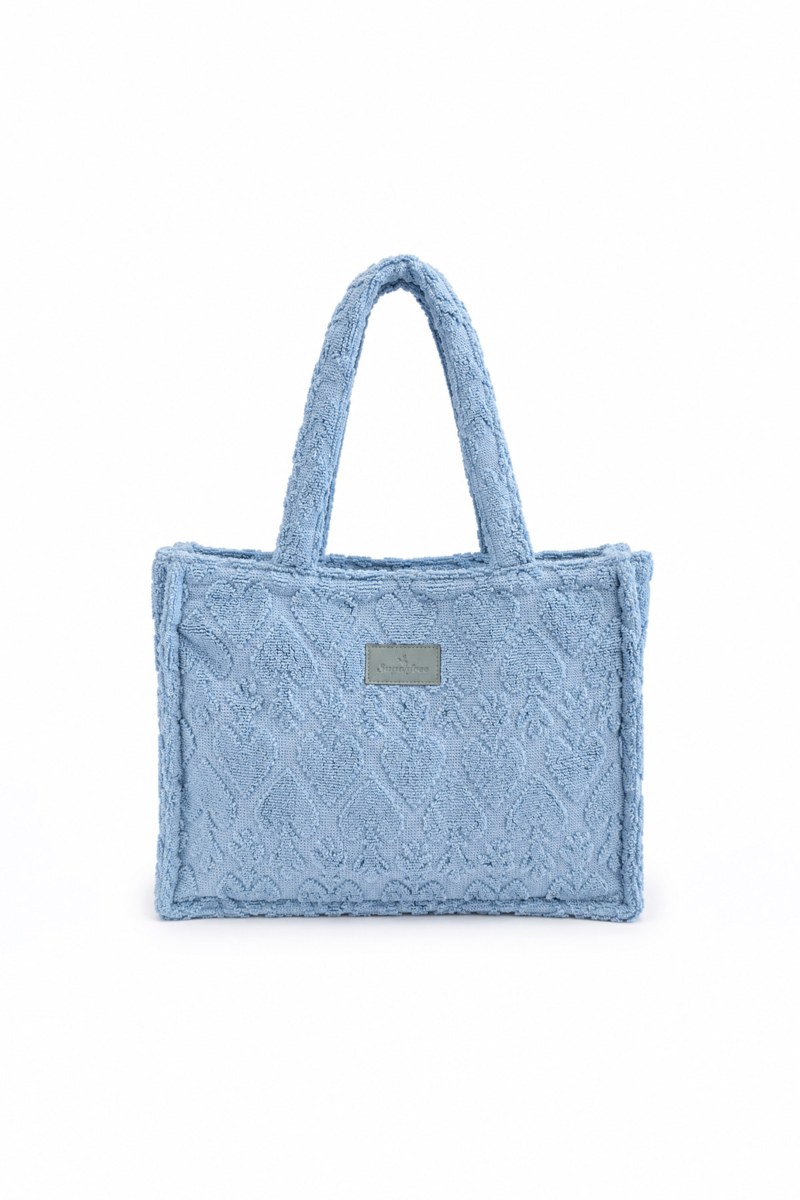 MINI TERRY TOTE BAG WITH EMBOSSED DESIGNS-26809073-987