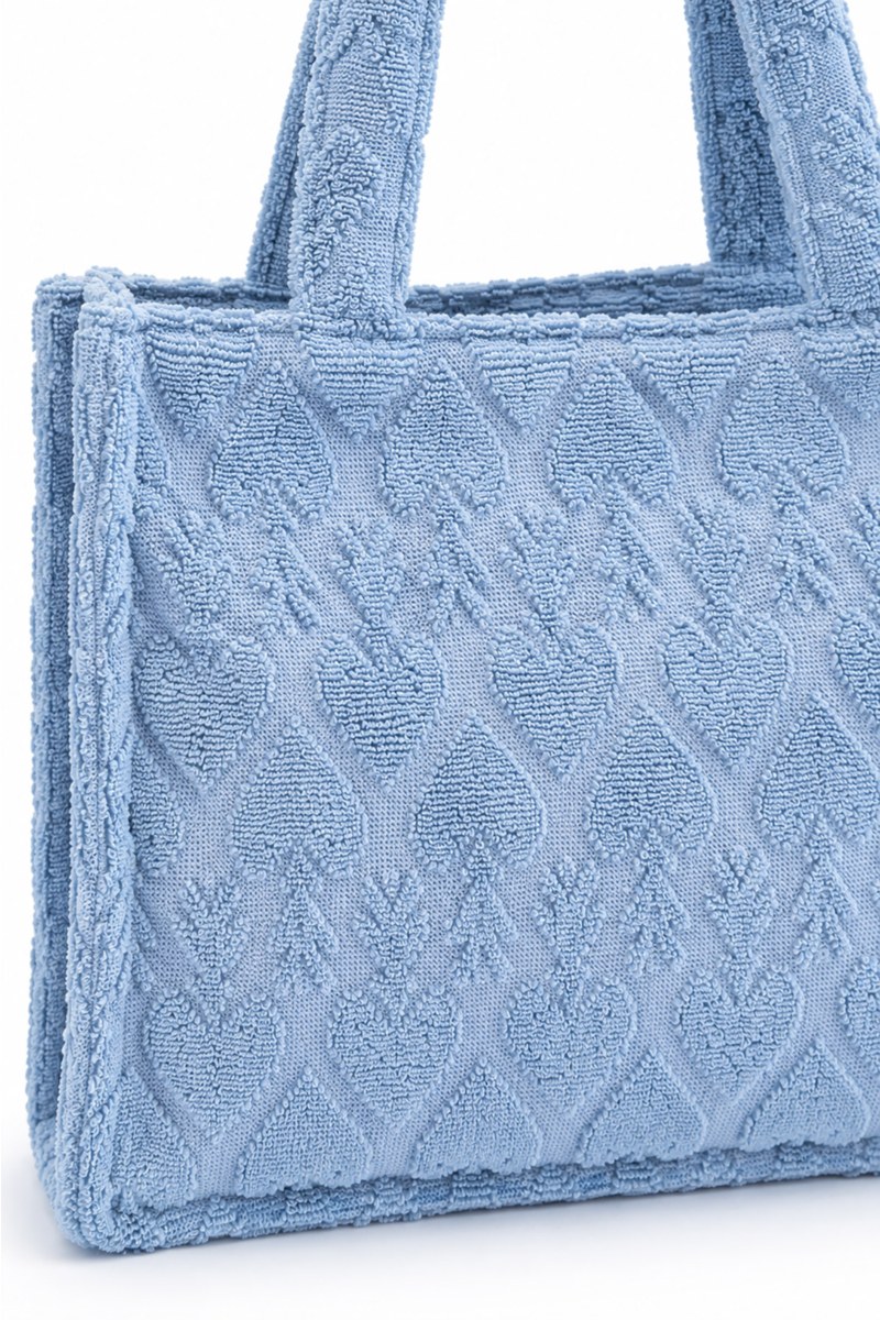 MINI TERRY TOTE BAG WITH EMBOSSED DESIGNS-26809073-987