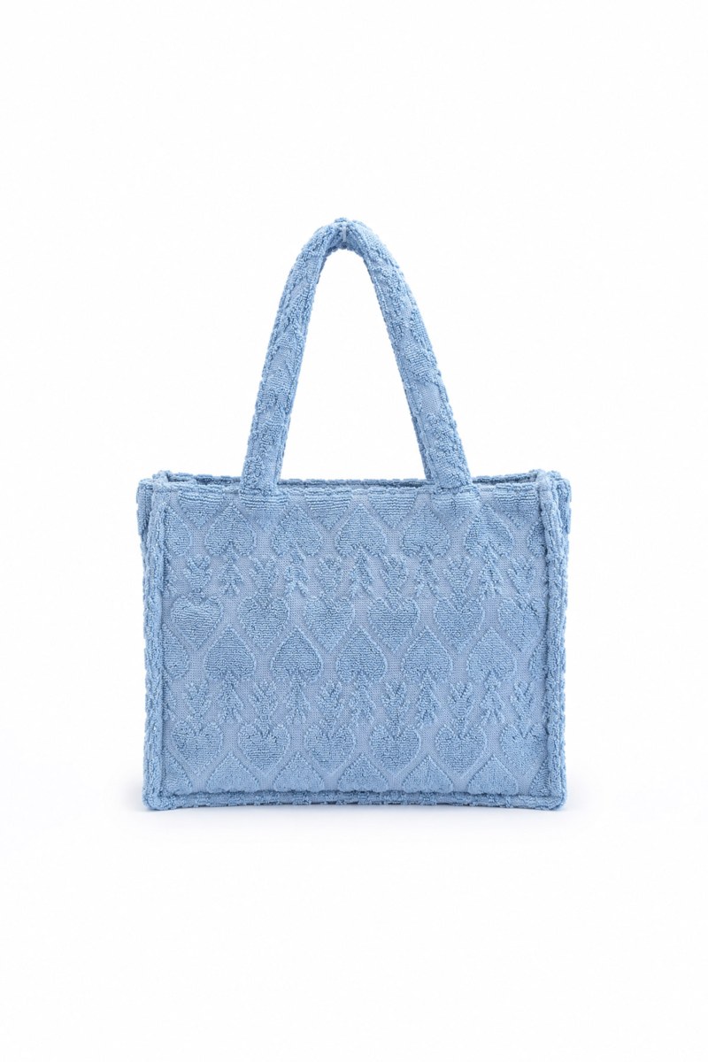 MINI TERRY TOTE BAG WITH EMBOSSED DESIGNS-26809073-987