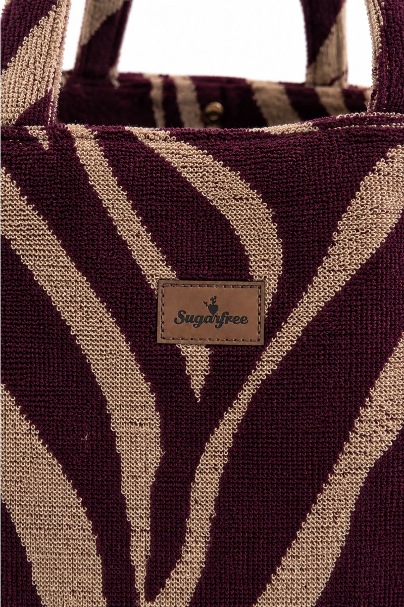 ZEBRA PRINTED TERRY TOTE BEACH BAG-26809077-631
