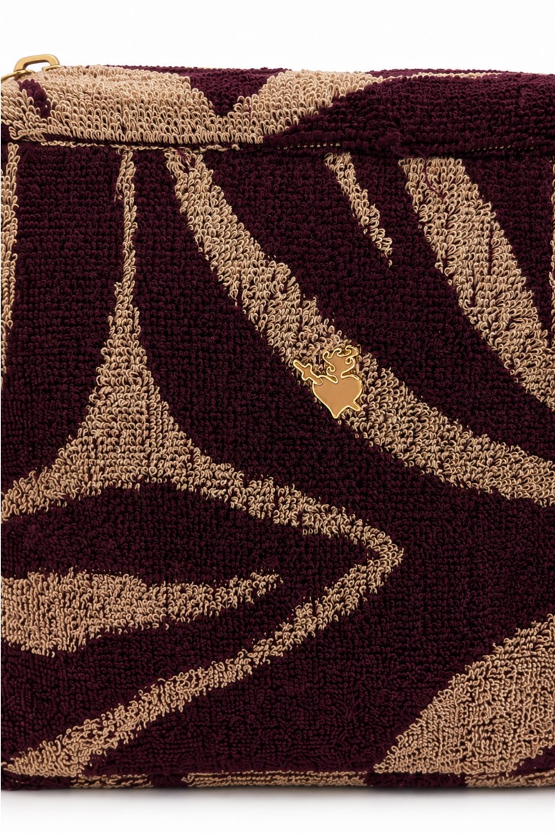 ZEBRA PRINTED TERRY POUCH/COSMETIC CASE-26809078-631