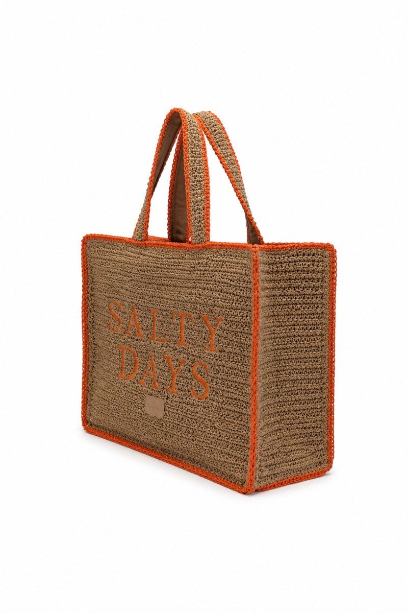 TWO-TONE STYLED STRAW BAG-26809081-301