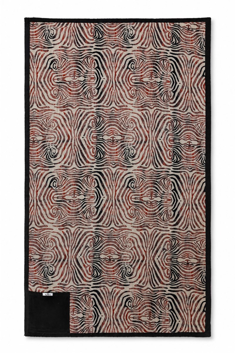ZEBRA PRINTED COTTON BEACH TOWEL/PAREO-26809088-952