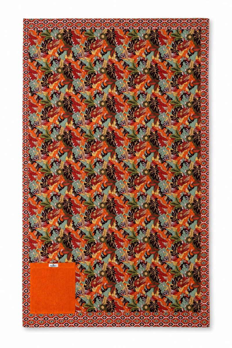 FLORAL PRINTED COTTON BEACH TOWEL/PAREO-26809090-611
